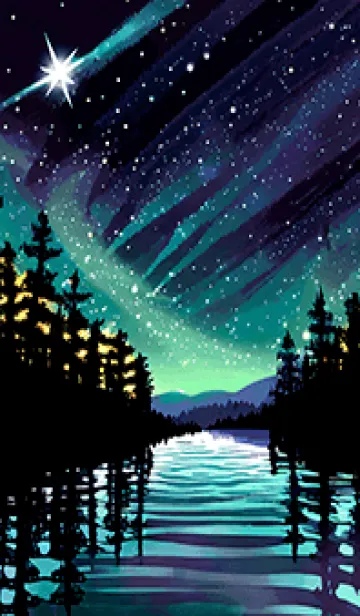 [LINE着せ替え] 綺麗な星空の夜景着せかえ#886の画像1