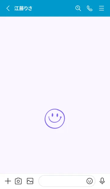 [LINE着せ替え] シンプル ミニ スマイル 144の画像2