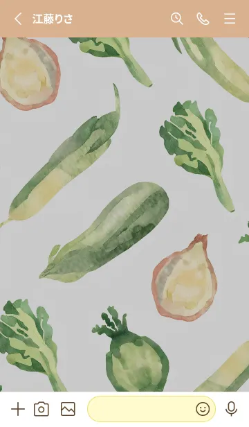 [LINE着せ替え] 【シンプル】お野菜の着せかえ#629の画像2