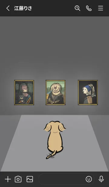 [LINE着せ替え] Dachshund Dog X Art Galleryの画像2