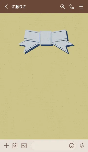 [LINE着せ替え] リボンのきせかえ 淡い星の画像2