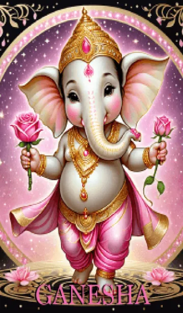[LINE着せ替え] Pink Ganesha: wealth & Rich Theme (JP)の画像1
