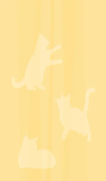 [LINE着せ替え] light brown & yellow 猫と猫…の画像1