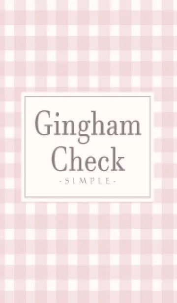 [LINE着せ替え] Gingham Check-Natural Pink 3の画像1