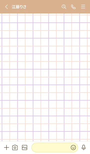 [LINE着せ替え] 2色方眼紙/ピンク&パープル/ライトブラウンの画像2