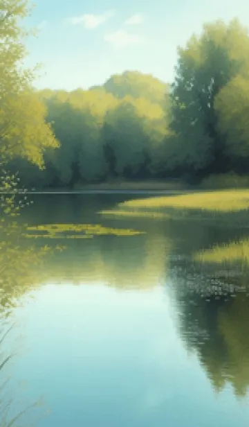 [LINE着せ替え] 田園風光-春の丘の草原 UVRr6の画像1