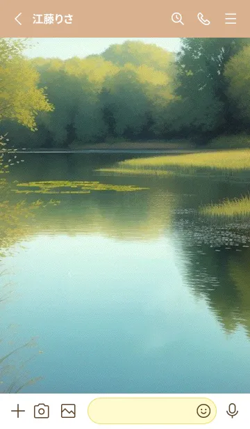 [LINE着せ替え] 田園風光-春の丘の草原 UVRr6の画像2