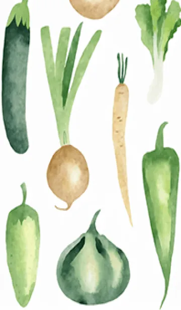 [LINE着せ替え] 【シンプル】お野菜の着せかえ#636の画像1