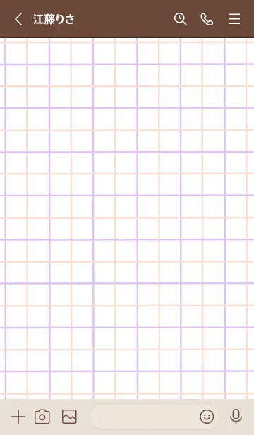 [LINE着せ替え] 2色方眼紙/ピンク&パープル/くすみグリーンの画像2