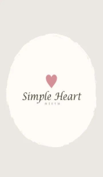 [LINE着せ替え] Simple Heart Dusky Beige-NATURAL 14の画像1