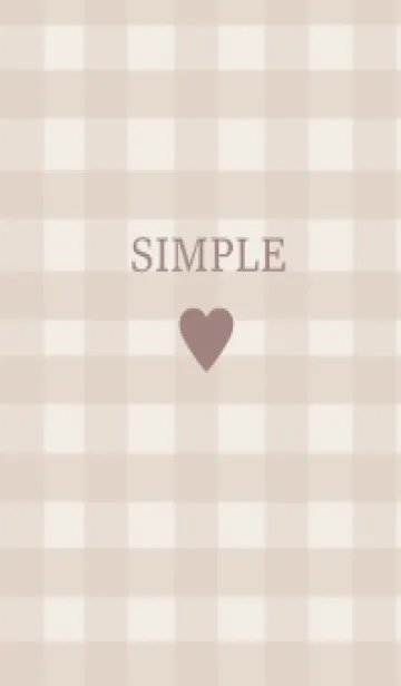 [LINE着せ替え] SIMPLE HEART :check cafemochaの画像1