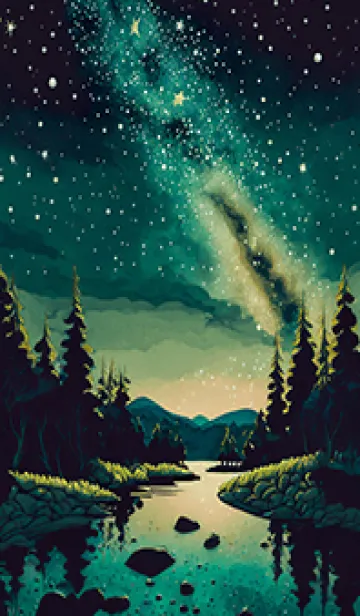 [LINE着せ替え] 綺麗な星空の夜景着せかえ#897の画像1