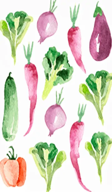 [LINE着せ替え] 【シンプル】お野菜の着せかえ#641の画像1