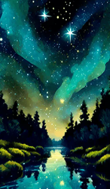 [LINE着せ替え] 綺麗な星空の夜景着せかえ#900の画像1