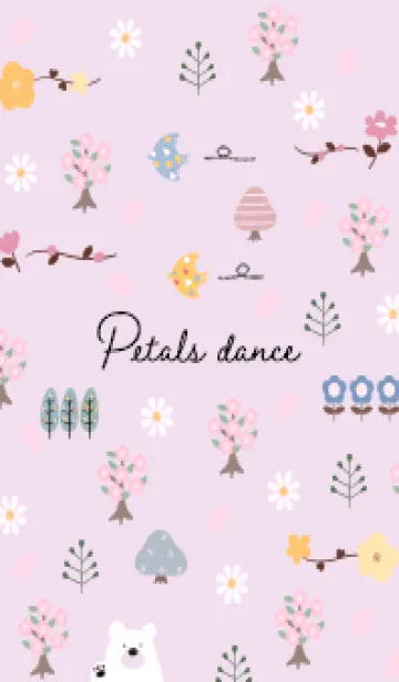 [LINE着せ替え] パールパープル petals dance11_1の画像1