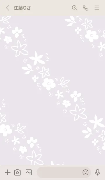 [LINE着せ替え] 白い花々 斜め24の画像2