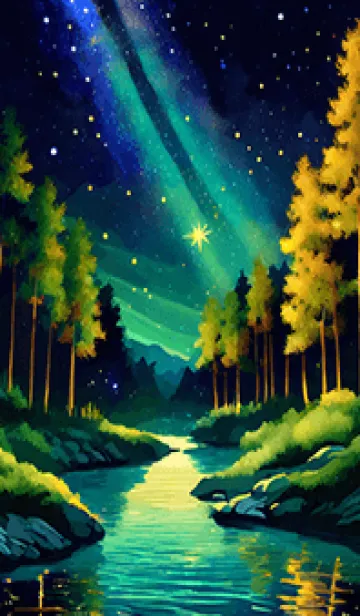 [LINE着せ替え] 綺麗な星空の夜景着せかえ#901の画像1