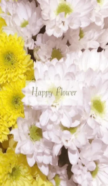 [LINE着せ替え] Happy Flower WHITE YELLOW -MEKYM- 21の画像1