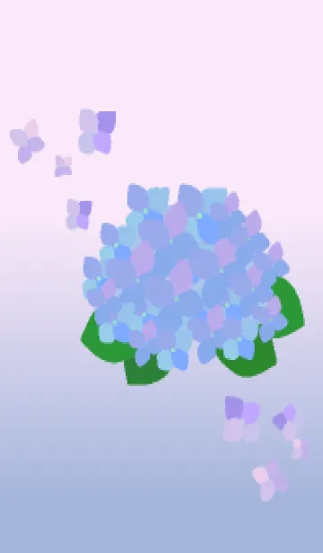 [LINE着せ替え] 紫陽花 アジサイ 花 青 紫の画像1