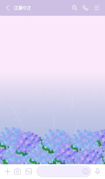 [LINE着せ替え] 紫陽花 アジサイ 花 青 紫の画像2