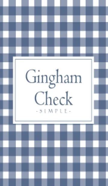 [LINE着せ替え] Gingham Check-Navy 3の画像1
