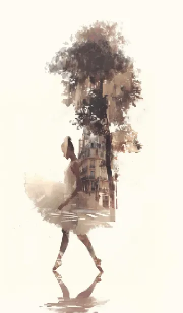 [LINE着せ替え] Double exposure-City and ballet girlの画像1