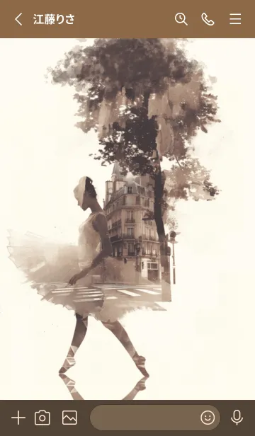 [LINE着せ替え] Double exposure-City and ballet girlの画像2
