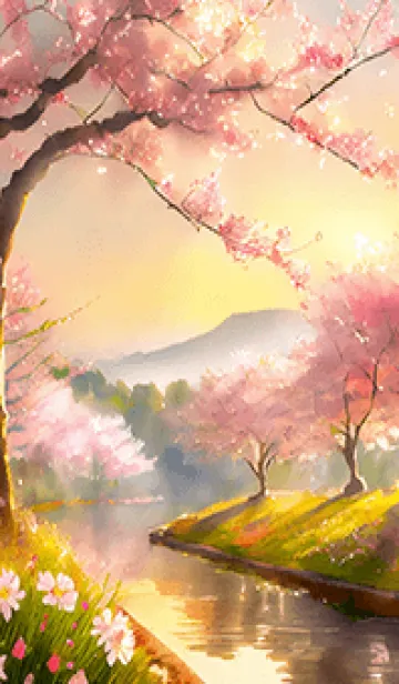 [LINE着せ替え] 優美な春の風景の着せかえ(Spring-543)の画像1