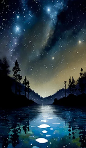 [LINE着せ替え] 綺麗な星空の夜景着せかえ#908の画像1