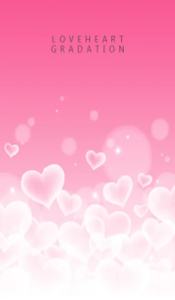 [LINE着せ替え] LOVE HEART GRADATION Vividpink&White 15の画像1