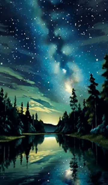 [LINE着せ替え] 綺麗な星空の夜景着せかえ#909の画像1