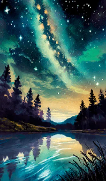 [LINE着せ替え] 綺麗な星空の夜景着せかえ#910の画像1