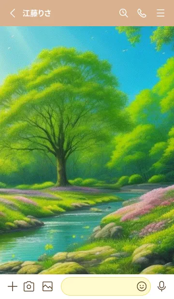 [LINE着せ替え] 田園風光-春の丘の草原 Lhg9mの画像2