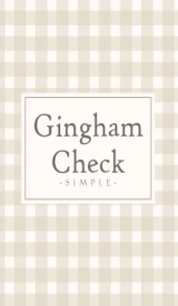 [LINE着せ替え] Gingham Check-Natural Beige 3の画像1