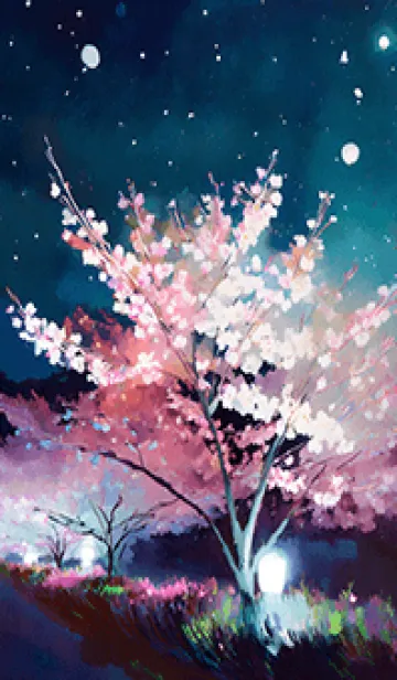 [LINE着せ替え] 美しい夜桜の着せかえ#781の画像1