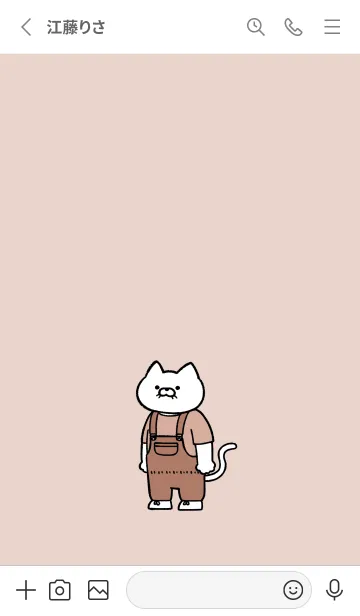 [LINE着せ替え] オーバーオールにゃん12の画像2