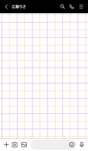 [LINE着せ替え] 2色方眼紙/ピンク&パープル/チャコールの画像2