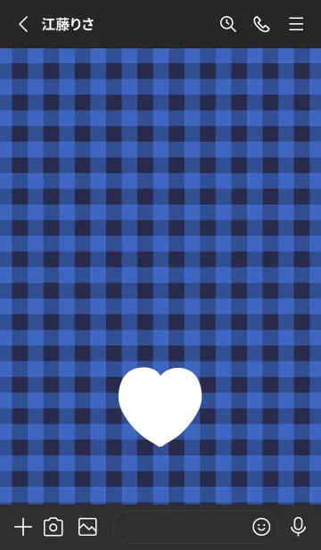 [LINE着せ替え] ハート ギンガムチェック .22の画像2