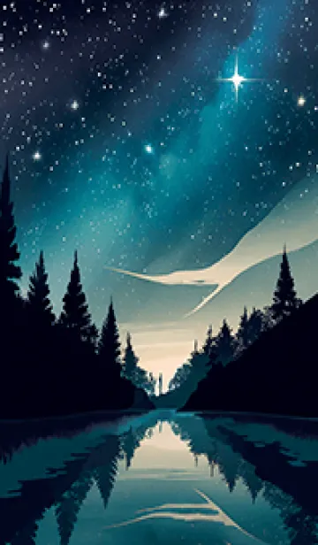 [LINE着せ替え] 綺麗な星空の夜景着せかえ#915の画像1