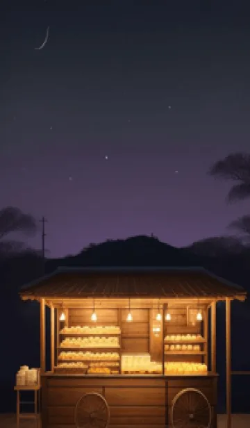 [LINE着せ替え] 夜の屋台 EqBJIの画像1