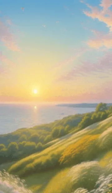 [LINE着せ替え] 田園風光-春の丘の草原 Aah0oの画像1