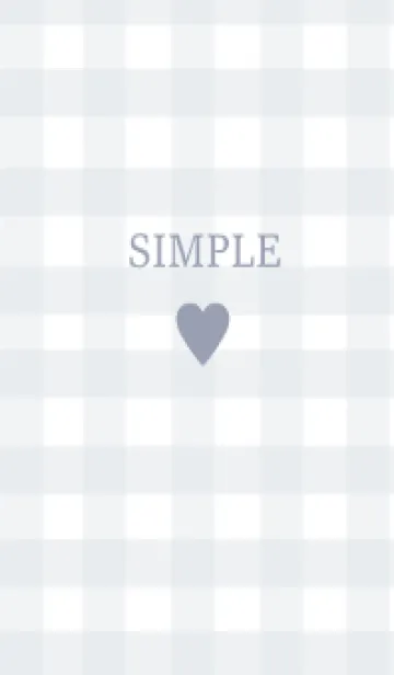 [LINE着せ替え] SIMPLE HEART :check blueの画像1