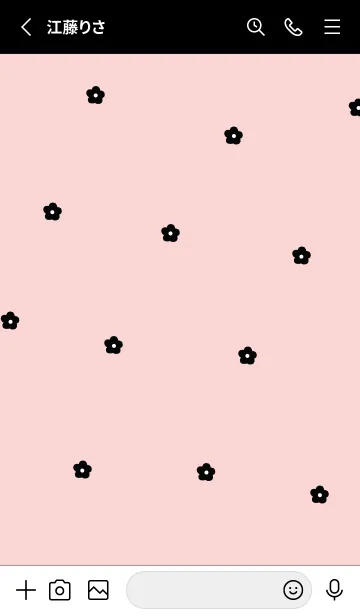 [LINE着せ替え] お花柄（blackpink)の画像2