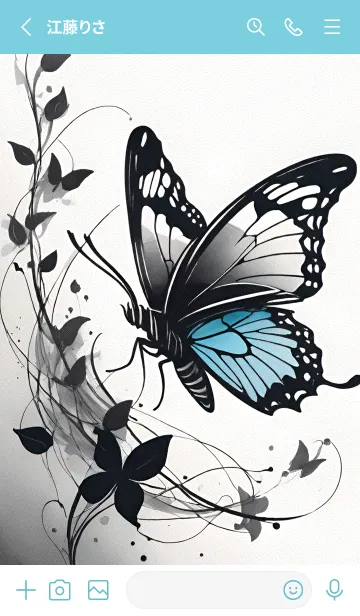 [LINE着せ替え] ハッピーな蝶 jMuFQの画像2