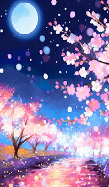 [LINE着せ替え] 美しい夜桜の着せかえ#784の画像1