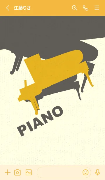 [LINE着せ替え] Piano CLR ゴールドの画像2