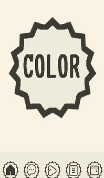 [LINE着せ替え] beige color M58の画像1