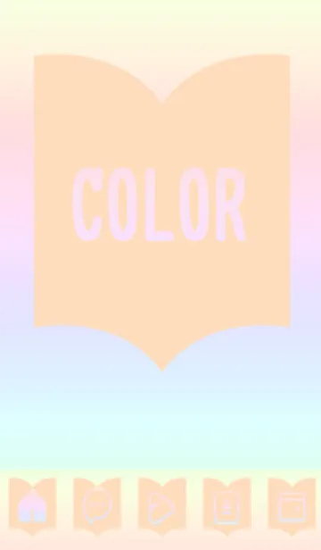 [LINE着せ替え] beige color rainbow Q09の画像1