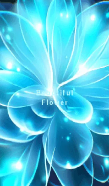 [LINE着せ替え] Beautiful Flower-BLUE LIGHT 5の画像1