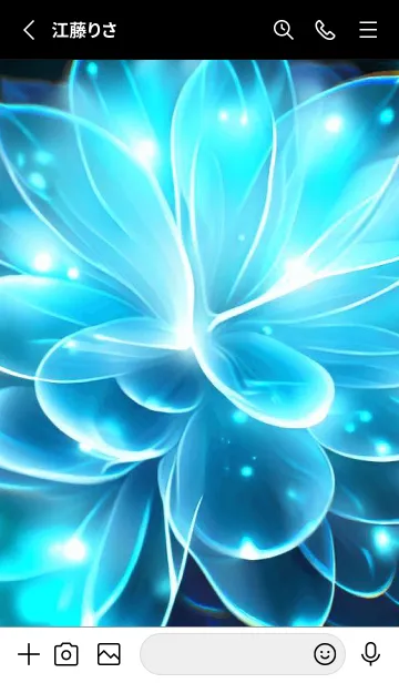 [LINE着せ替え] Beautiful Flower-BLUE LIGHT 5の画像2